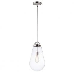 Nyla 1-Light Satin Nickel Pendant by Maxim Lighting