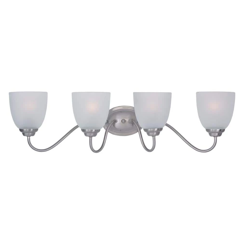Stefan 4-Light Satin Nickel Bath Light Vanity by Maxim Lighting 1 Stefan 4-Light Satin Nickel Bath Light Vanity by Maxim Lighting