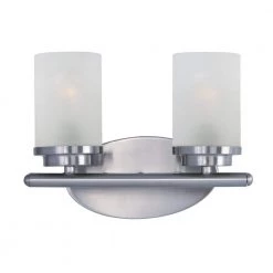 Corona 2-Light Satin Nickel Bath Light Vanity by Maxim Lighting