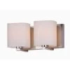 Wrap 12.5 in. Wide 2-Light Satin Nickel Vanity Light by Maxim Lighting