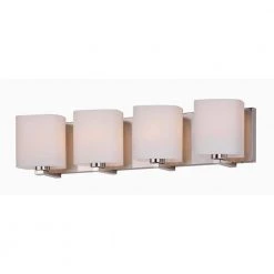 Wrap 26.25 in. Wide 4-Light Satin Nickel Vanity Light by Maxim Lighting