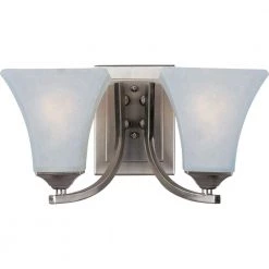 Aurora 2-Light Satin Nickel Bath Vanity Light by Maxim Lighting