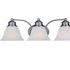 Malaga 3-Light Satin Nickel Bath Vanity Light by Maxim Lighting