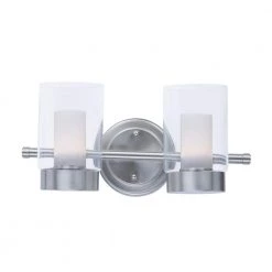 Mod 2-Light Satin Nickel Bath Vanity Light with Integrated LED by Maxim Lighting