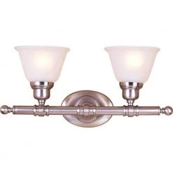 Essentials 2-Light Satin Nickel Bath Vanity Light by Maxim Lighting