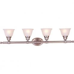 Essentials 4-Light Satin Nickel Bath Vanity Light by Maxim Lighting
