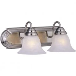 Essentials 2-Light Satin Nickel Bath Vanity Light by Maxim Lighting