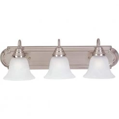 Essentials 3-Light Satin Nickel Bath Vanity Light by Maxim Lighting