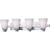 Conical 4-Light Satin Nickel Bath Vanity Light by Maxim Lighting