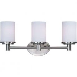 Cylinder 3-Light Satin Nickel Bath Vanity Light by Maxim Lighting