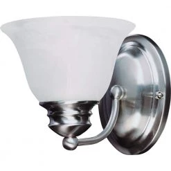 Malaga 1-Light Satin Nickel Sconce by Maxim Lighting