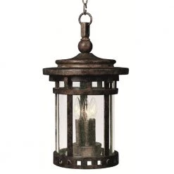 Santa Barbara Cast 3-Light Sienna Outdoor Hanging Lantern by Maxim Lighting