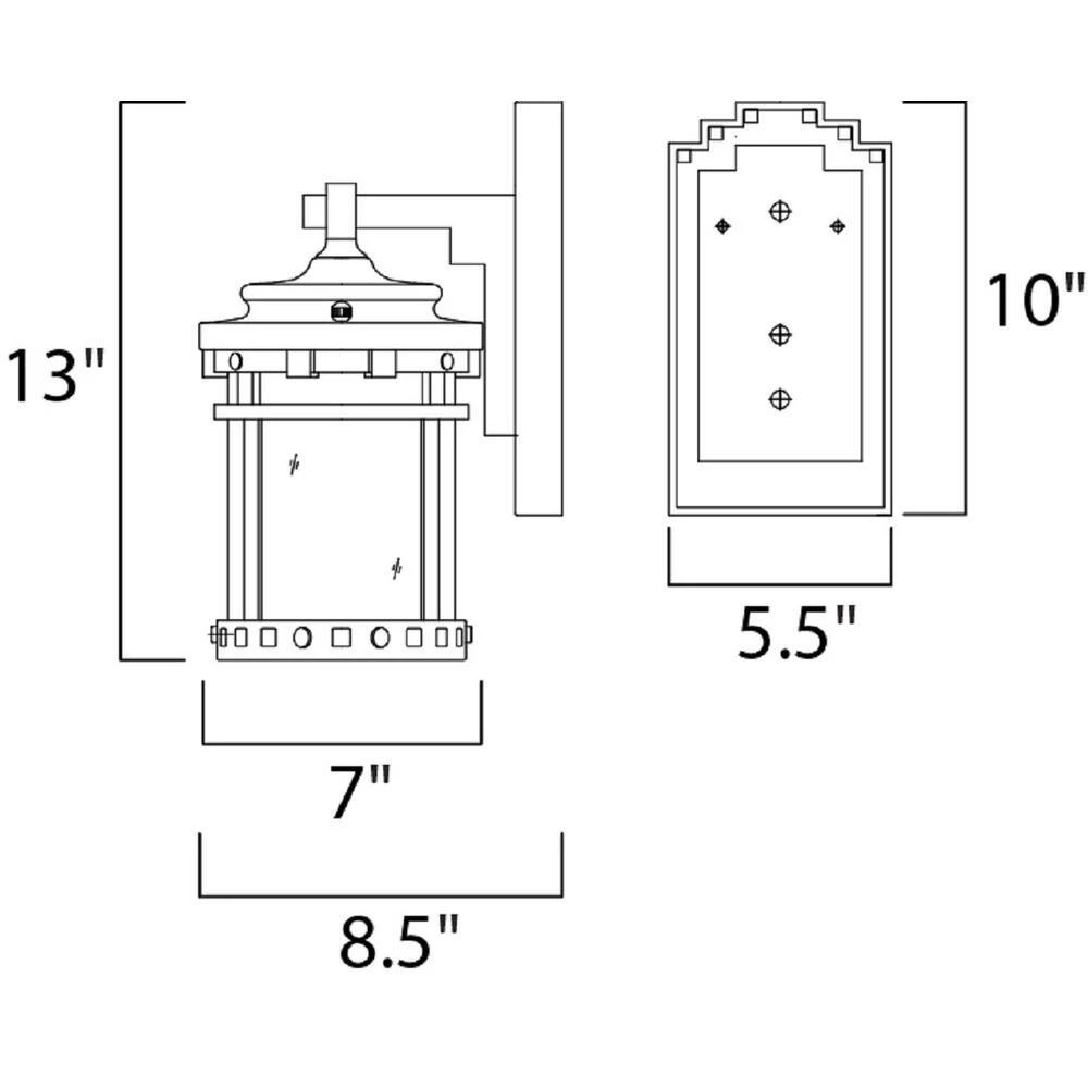 Santa Barbara VX-Outdoor Wall Lantern Sconce by Maxim Lighting 2 Santa Barbara VX-Outdoor Wall Lantern Sconce by Maxim Lighting - Image 2