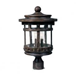 Santa Barbara DC 3-Light Sienna Outdoor Pole/Post Mount by Maxim Lighting