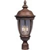 Knob Hill Die-Cast 3-Light Sienna Outdoor Pole/Post Mount by Maxim Lighting