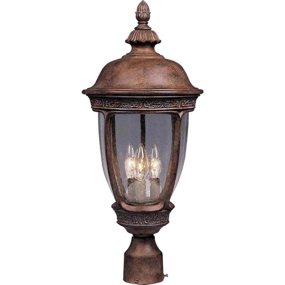 Knob Hill Die-Cast 3-Light Sienna Outdoor Pole/Post Mount by Maxim Lighting 1 Knob Hill Die-Cast 3-Light Sienna Outdoor Pole/Post Mount by Maxim Lighting