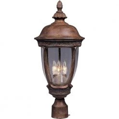 Knob Hill Die-Cast 3-Light Sienna Outdoor Pole/Post Mount by Maxim Lighting