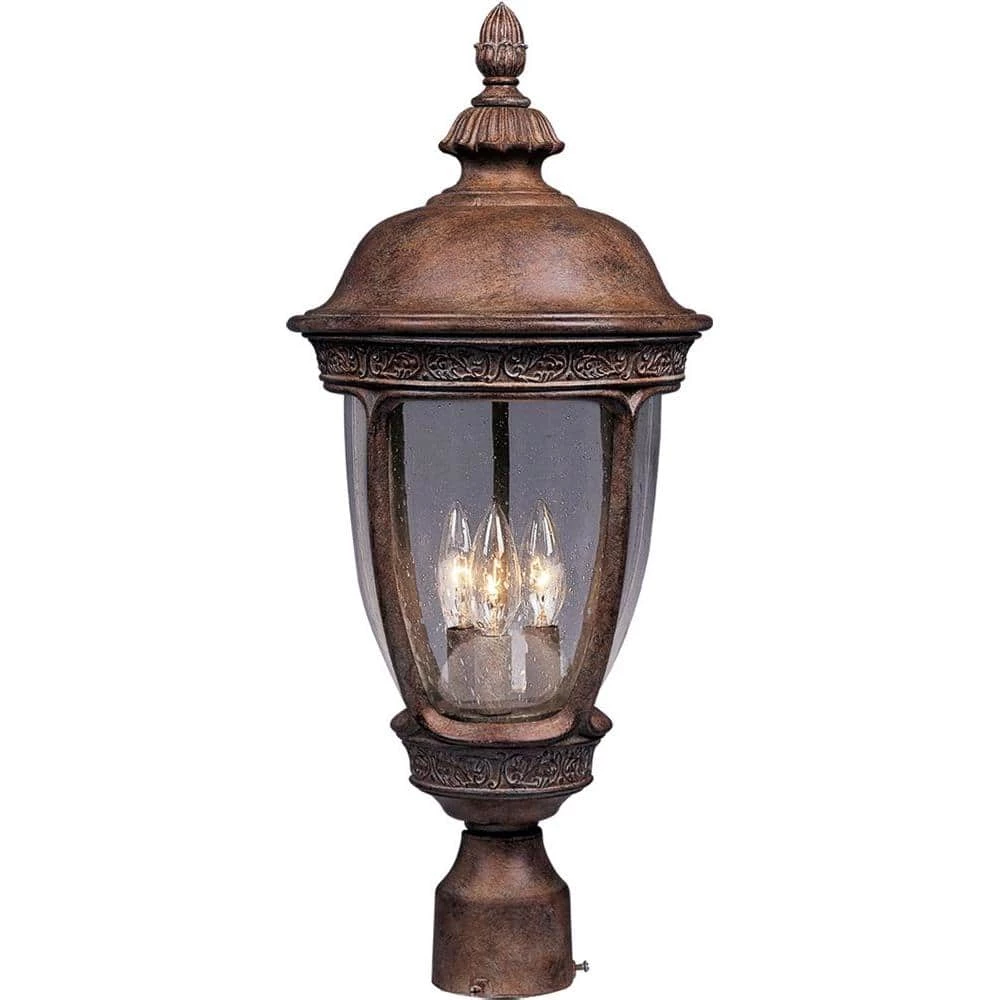 Knob Hill Die-Cast 3-Light Sienna Outdoor Pole/Post Mount by Maxim Lighting 1 Knob Hill Die-Cast 3-Light Sienna Outdoor Pole/Post Mount by Maxim Lighting
