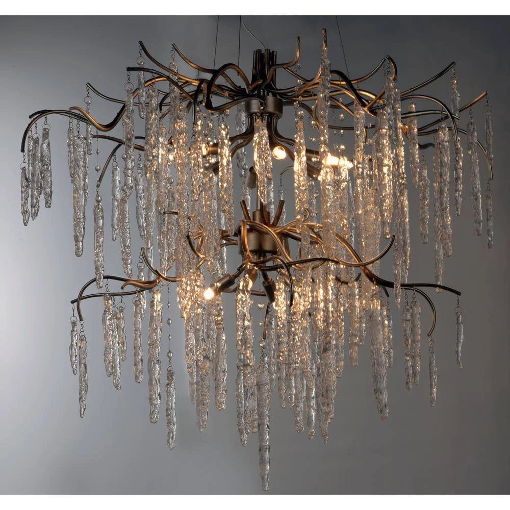 Willow 12-Light Silver Gold Chandelier by Maxim Lighting 2 Willow 12-Light Silver Gold Chandelier by Maxim Lighting - Image 2