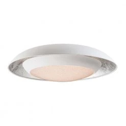 Iris 23.5 in. Silver Leaf/White Integrated LED Flushmount Light by Maxim Lighting