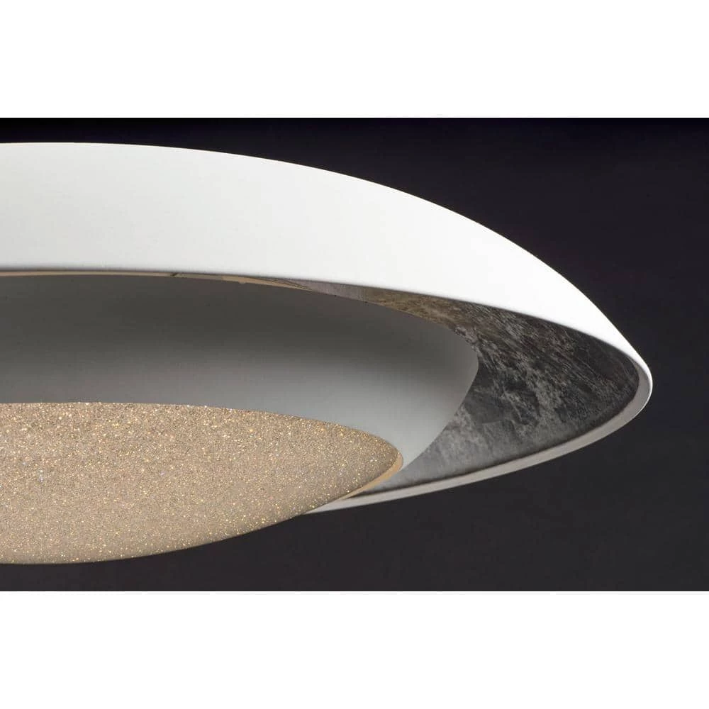 Iris 23.5 in. Silver Leaf/White Integrated LED Flushmount Light by Maxim Lighting 2 Iris 23.5 in. Silver Leaf/White Integrated LED Flushmount Light by Maxim Lighting - Image 2