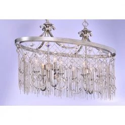 Alessandra 8-Light Silver Chandelier by Maxim Lighting -Maxim Lighting Sales Store silver mist maxim lighting chandeliers 30277sm 4f 1000