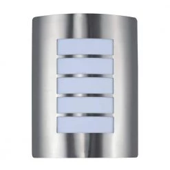 View 9 in. W 1-Light Stainless Steel Outdoor Wall Lantern Sconce by Maxim Lighting