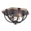 Lodge 20 in. 3-Light Weathered Oak/Bronze Flushmount by Maxim Lighting