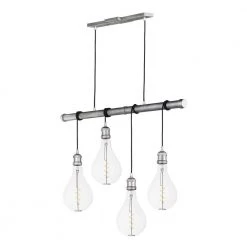 Early Electric 4-Light Weathered Zinc Pendant by Maxim Lighting