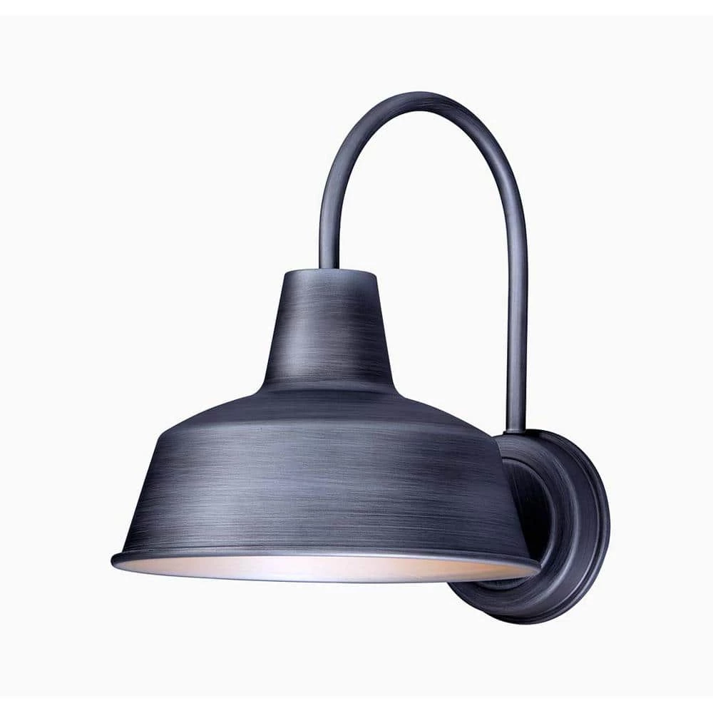 Pier M 8.25 in. W 1-Light Weathered Zinc Outdoor Wall Lantern Sconce by Maxim Lighting 1 Pier M 8.25 in. W 1-Light Weathered Zinc Outdoor Wall Lantern Sconce by Maxim Lighting