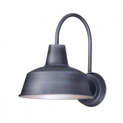 Pier M 10.25 in. W 1-Light Weathered Zinc Outdoor Wall Lantern Sconce by Maxim Lighting