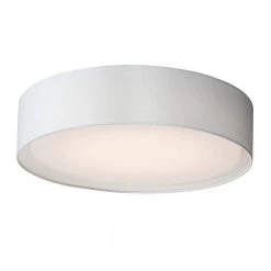 Prime 20 in. White Linen Integrated LED Flushmount Light by Maxim Lighting