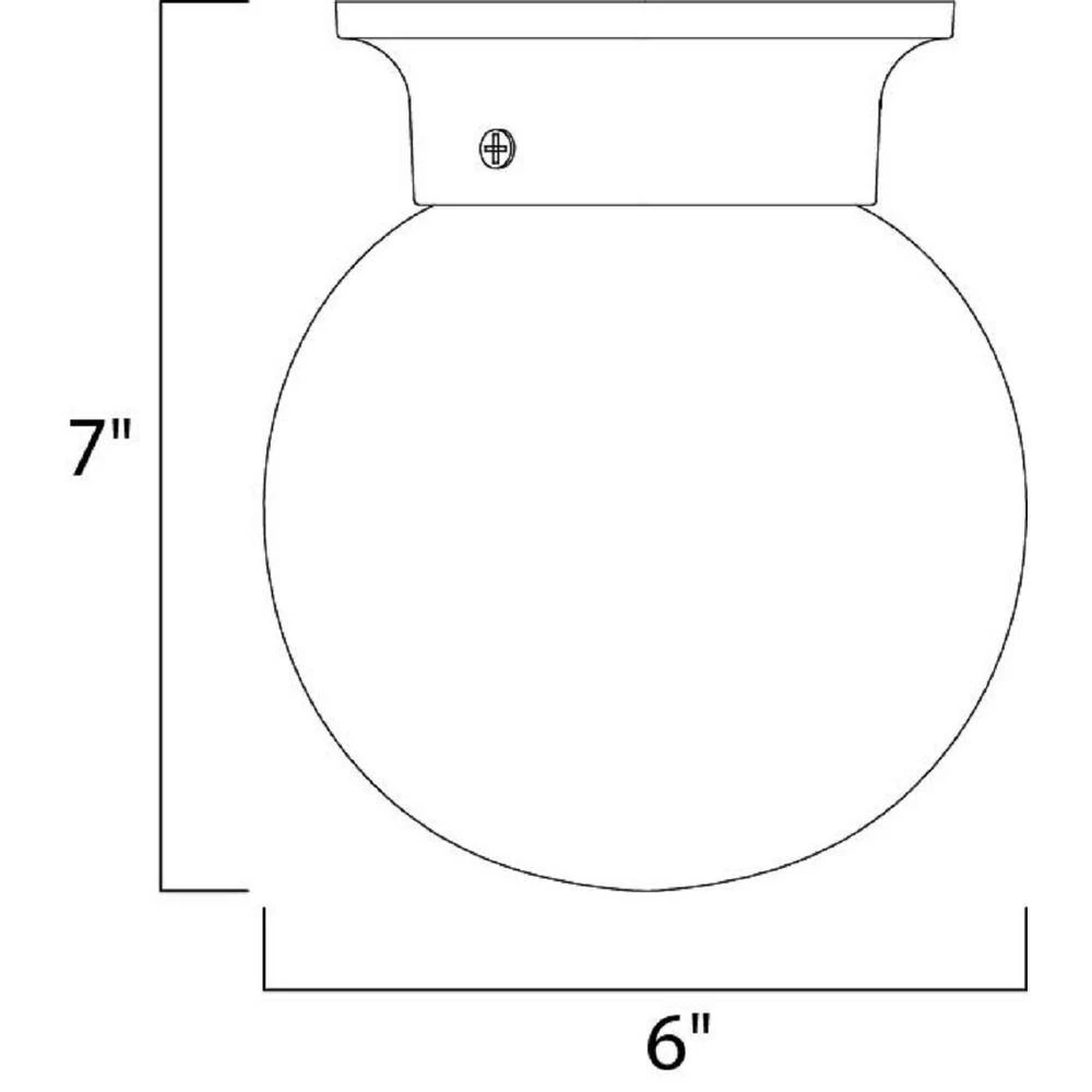 Essentials 1-Light White Flush Mount by Maxim Lighting 2 Essentials 1-Light White Flush Mount by Maxim Lighting - Image 2