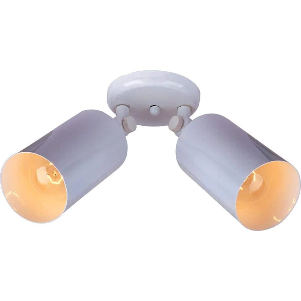 Spots 2-Light White Flush Mount by Maxim Lighting 1 Spots 2-Light White Flush Mount by Maxim Lighting