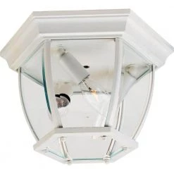 Maxim 3-Light White Outdoor Flushmount by Maxim Lighting