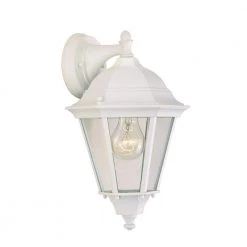 Westlake 8 in. W 1-Light White Outdoor Wall Lantern Sconce by Maxim Lighting