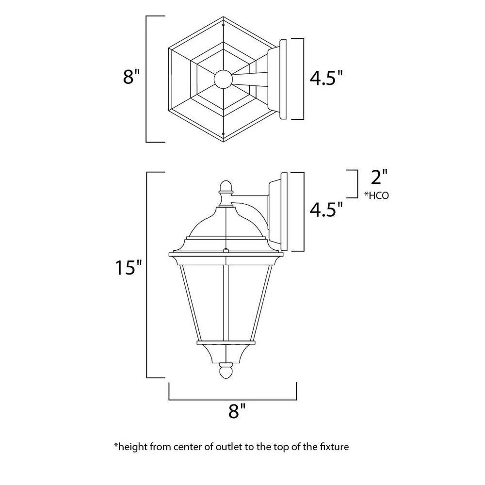 Westlake 8 in. W 1-Light White Outdoor Wall Lantern Sconce by Maxim Lighting 2 Westlake 8 in. W 1-Light White Outdoor Wall Lantern Sconce by Maxim Lighting - Image 2