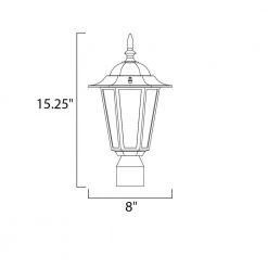 Builder Cast 1-Light White Outdoor Pole/Post Mount by Maxim Lighting -Maxim Lighting Sales Store white maxim lighting post lanterns 3001clwt c3 1000